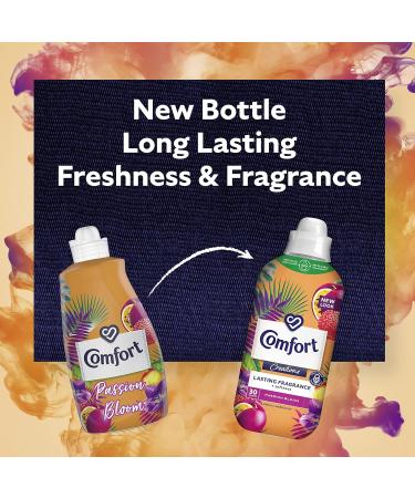 Comfort Creations Passion Bloom Fabric Conditioner 900ml - 100 Days of Freshness - Tropical Scent - 30 Washes (Pack of 1) - Buy Online on GoSupps.com