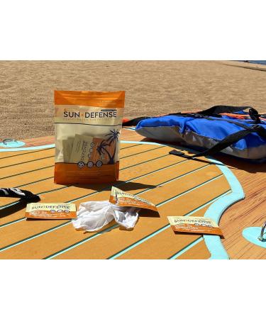 Sun Defense Zinc Mineral Sunscreen Wipes - Travel Size SPF30 Packets for Outdoor Adventures (15 count) - Buy Online on GoSupps.com