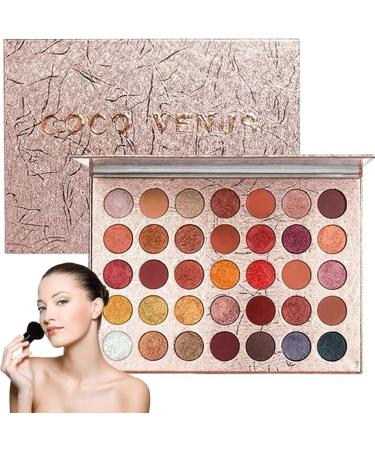 Retoo eyeshadow Palette Professional MakeUp eyes shadow palette with 35 colors highly pigmented intensive and long -lasting finish formula without ingredients of animal origin ultimate shadow 35 colors