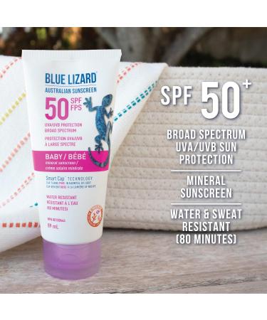 BLUE LIZARD SPF 50 Kids Duo Mineral-Based Sunscreen for Toddlers and Children Non-Greasy Sunscreen & Baby Broad Spectrum Mineral Sunscreen Lotion SPF 50+ Water Resistant Sunscreen + Sunscreen Lotion SPF 50+ 89 ml - Buy Online on GoSupps.com