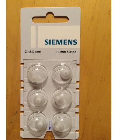 Siemens Click Domes 10mm Closed Refill Tip Dome Hearing Aid Aids Pack of 6