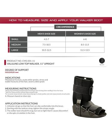 Buy OTC Short Leg Cast Low Top Walker Boot - Black Small/Short | Best International Shipping - Buy Online on GoSupps.com