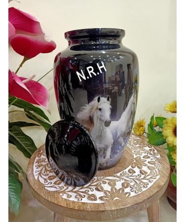 Eternal Horse Design Cremation Urn - Beautifully Handcrafted Adult Funeral Urn - Solid Metal Urn - Affordable Urn for Human Ashes - Buy Online on GoSupps.com