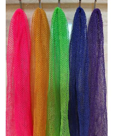 2 Pieces African Net Sponge Long Net Bath Sponge African Exfoliating Shower Body Scrubber Back Scrubber Skin Smoother Stretches to Approximately 63" (Pink&Orange) - Buy Online on GoSupps.com