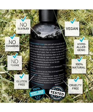 Psoriasis Body Wash - Soothing Peat Mud & Olive Oil for Dry Itchy Skin | 8.45 oz | International Shipping Available - Buy Online on GoSupps.com