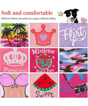 9 Pieces Printed Pet Shirts Dog T-Shirts Summer Pet T Shirt Cute Dog T Shirts Soft Breathable Dog Sweatshirt for Small Medium Dogs Puppy Cats (Small) - Buy Online on GoSupps.com