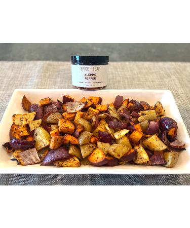 SPICE + LEAF Premium Aleppo Pepper Flakes 3.5 oz - Vegan, Kosher, Preservative-Free Mild Red Pepper - Buy Online on GoSupps.com