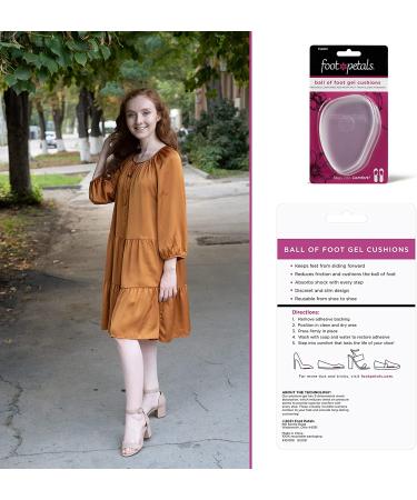 Foot Petals Women's Rounded 3 Pair Clear Gel Inserts - One Size - Buy Online on GoSupps.com