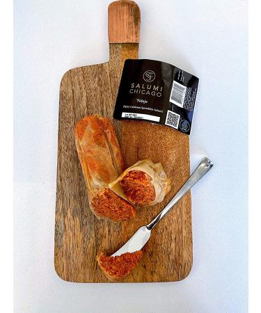 Salumi Chicago Traditional Nduja - Spicy Calabrian Chili Pepper Salami (7 oz) - Buy Online on GoSupps.com