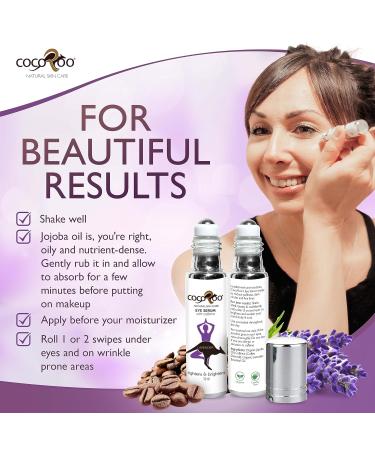 Caffeinated Eye Serum Nutrient-Dense 100% Pure Natural & Vegan (Lavender) - Buy Online on GoSupps.com