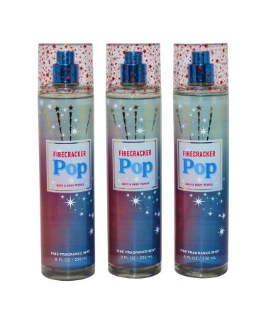 Bath & Body Works Fragrance Mist 3-Pack 8oz Each (Firecracker Pop)