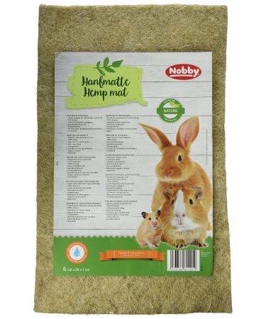 Nobby hemp mat for hamster rodents 40 x 25 x 1 cm 1 piece brown L 40 x W 25 x H 1 cm