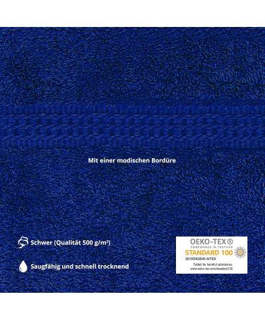 Class Home Collection Royal Blue Washing Gloves Set - 4 Pack | 100% Cotton 500 g/m 16x21 cm | Fantry Washcloths for Optimal Cleaning - Buy Online on GoSupps.com