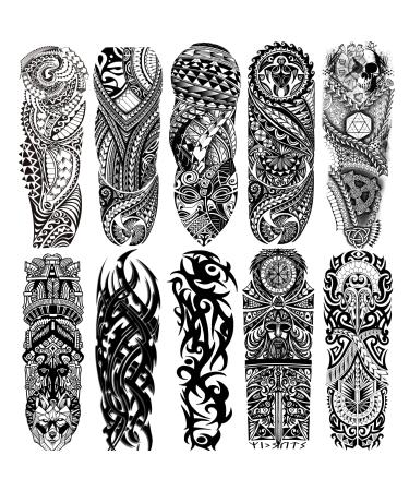 Totem Temporary Sleeve Tattoo for Men and Women  Full Arm Fake Tribal Totem Tattoos for Adults Waterproof Realistic Sleeve Tattoos Long lasting  Full Arm Tattoo  10-Sheet Maori - Buy Online on GoSupps.com