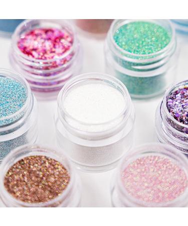 GLITTIES Icy Mint Loose Glitter Powder - Cosmetic Grade (.006) - Safe for Skin - 30g Jar for Makeup, Body Tattoos, Face, Hair, Lips, Soap, Lotion, Nail Art - Buy Online on GoSupps.com