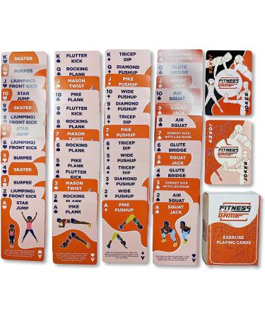 Fitness Exercise Playing Cards | 52-Card Deck for Strength Training & Cardio | All Fitness Levels | At-Home Workout Game - Buy Online on GoSupps.com
