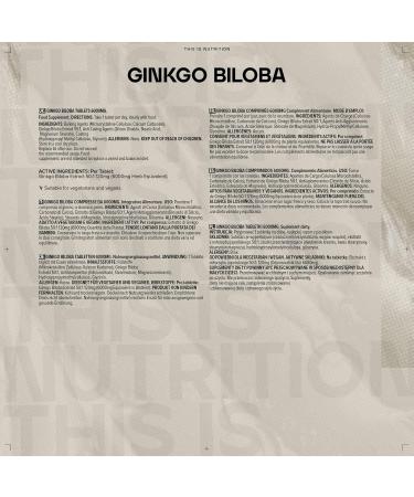 Bulk Ginkgo Biloba Tablets 6000 mg - 60 Tablets for Memory & Focus | International Shipping Available - Buy Online on GoSupps.com