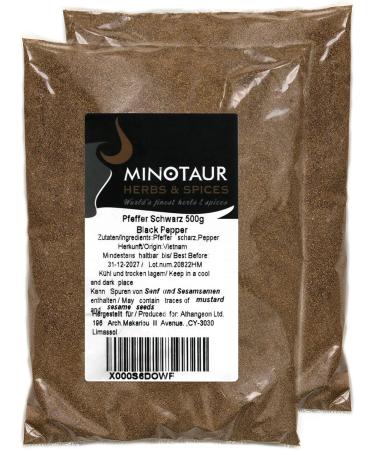 Minotaur Spices | Ground black pepper | 2 x 500g (1kg) - Buy Online on GoSupps.com