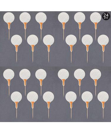 Gexolenu 24 PCS Golf Cupcake Toppers Double-Sided Ball Sports Cupcake Picks For Outdoor Sports Theme Baby Shower Golf Players Birthday Party Cake Decorations Supplies - Buy Online on GoSupps.com