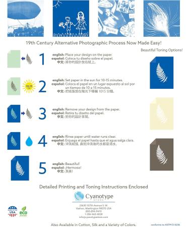 Cyanotype 8 x 10 Paper 12 Pack - White | High Quality Sun Printing Paper - Buy Online on GoSupps.com