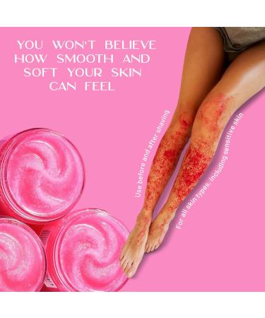 BR UN Watermelon Body Scrub Cream - 4.4 oz Organic Exfoliating Scrub with Vitamin E for Underarm & Bikini Area - Gentle Sugar Scrub for Women Men & Girls - Buy Online on GoSupps.com