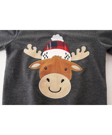 Kids Dinosaur Sweatshirt - Cotton Casual Top for Boys & Girls, Long Sleeve Pullover T-Shirt for Toddlers, Baby Clothes 1-8 Years - Elk Design - Size 6-7 Years - Buy Online on GoSupps.com
