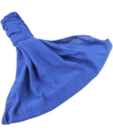 Headwrap Headband Elasticated Head Wrap Stretchy 3 In 1 Royal Blue