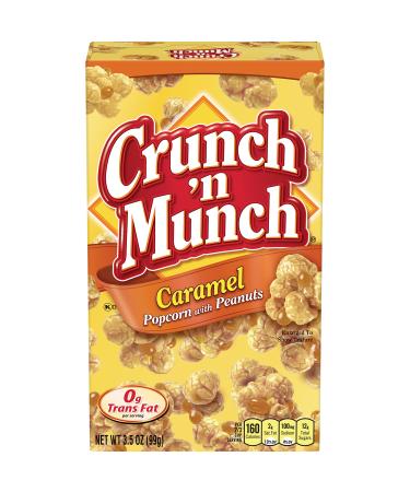CRUNCH 'N MUNCH Caramel Popcorn with Peanuts, 3.5 oz. (Pack of 12) 3.5 Ounce (Pack of 12)