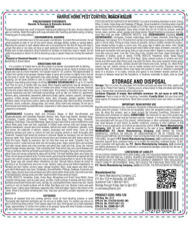 Harris Roach Killer Liquid Spray - Odorless, Non-Staining 12-Month Residual Kill Formula (Gallon) - Buy Online on GoSupps.com