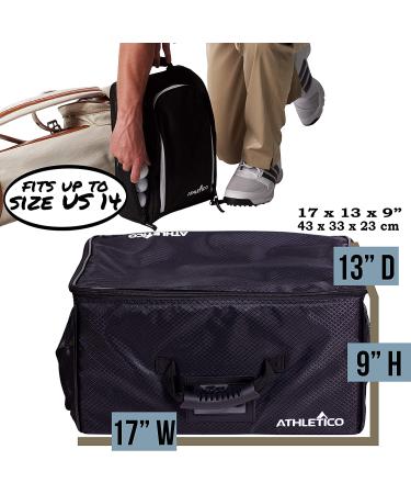 Athletico Golf Trunk Organizer + Shoe Bag (Black) - Keep Your Golf Gear Organized on the Go - Buy Online on GoSupps.com
