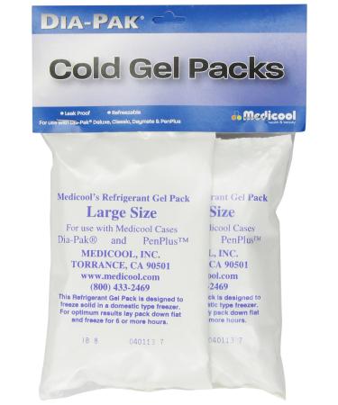 Medicool Dia-Pak Refrigerant Gel Packs Freeze Solid Cooling Gel | GEL8OZ Large Deluxe