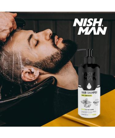  nishman NISHMAN Hair Shampoo Anti-Dandruff Formula 480ml Soothing & Nourishing Scalp Care Moisturizing Shampoo for Men & Women Eliminates Dandruff Reduces Itching - Buy Online on GoSupps.com