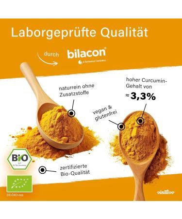 Buy Vinativo Organic Turmeric Powder 500g Raw Food Quality Natural Curcumin Ground Turmeric for Optimal Health - Buy Online on GoSupps.com