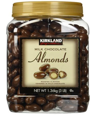 Kirkland Signature Milk Chocolate Roasted Almonds, 48 Ounce Chocolate 3 Pound (Pack of 1)