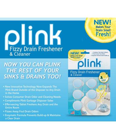 Plink Fizzy Drain Freshener Tablets - Prevents Buildup, Clears Drain, Removes Odor - Lemon Scent, 6 Count - Buy Online on GoSupps.com