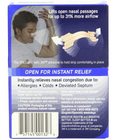 Breathe Right Nasal Strips Large Tan 30-Count Boxes (Pack of 2) - 2 Pack Bundle - Buy Online on GoSupps.com
