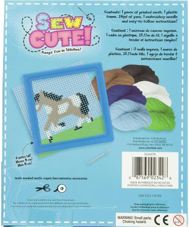 Colorbok Horse Learn to Stitch Needlepoint Kit - 6x6 Blue Frame - 1 Pack - Buy Online on GoSupps.com