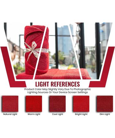 AKTI Premium Cotton Bath Sheets Towels 35x70 Inches 2 Pack - Super Soft & Absorbent 580 GSM - Red Equestrian Bathroom Towels - Buy Online on GoSupps.com