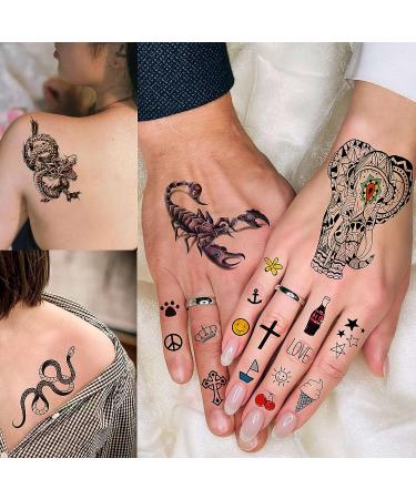 COKTAK 66 Sheets Small Black Animals Temporary Tattoos for Women Men Kids - Halloween Tattoo Stickers for Finger, Arm, Moon Space - Fake Tattoos for Adults Teens and Kids - Buy Online on GoSupps.com