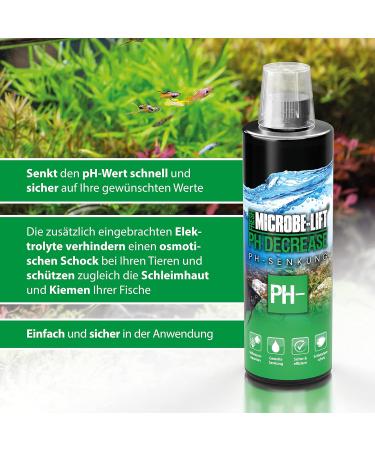 Microbe-Lift pH Decrease 473ml - Fast & Safe Freshwater Aquarium pH Reduction with Electrolytes - Black 16oz - Buy Online on GoSupps.com