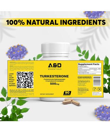 Turkesterone 1000mg - German Quality Winner for Muscle Growth & Recovery | Natural Anabolic Bodybuilding Supplement - 90 Count Pack - Buy Online on GoSupps.com