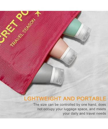Travel Bottles for Toiletries 90ml 4 Pack Silicone Travel Toiletries Portable Travel Containers Set Leak Proof Refillable Squeezable Silicone Bottle for Liquid Shampoos Soap and Cosmetic Single - Buy Online on GoSupps.com