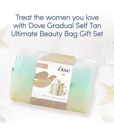 Dove Gradual Self-Tan with tan applicator mitt Ultimate Beauty Bag Gift Set perfect gifts for her 4 piece - Buy Online on GoSupps.com