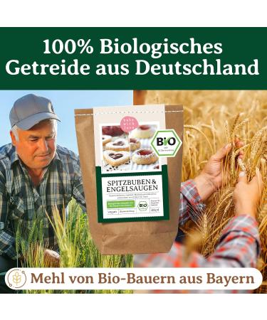 M lange de biscuits de No l avec yeux d'ange bio | Beignets de hussard avec confiture v g talien | farine biologique d'Allemagne - Buy Online on GoSupps.com