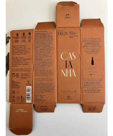 NATURA - Frescor Ekos Castanha - Oriental Aromatic Eau de Toilette - 100% Vegan - 100% Organic Alcohol Base - Cruelty Free - 75ml - Buy Online on GoSupps.com