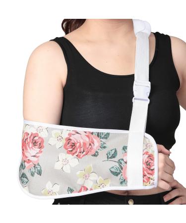 Ledhlth Rose Women Arm Shoulder Sling Teenagers Adults Immobilizer Brace Support for Shoulder Elbow Arm Wrist Injury Left Right (Rose  Adults L)