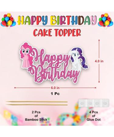 Seyal My Litle Pony Happy Birthday Cake Topper - Buy Online on GoSupps.com