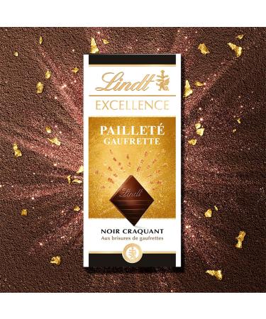  Lindt Lindt - EXCELLENCE Wafer Glitter Tablet - Dark Chocolate 100g - Buy Online on GoSupps.com
