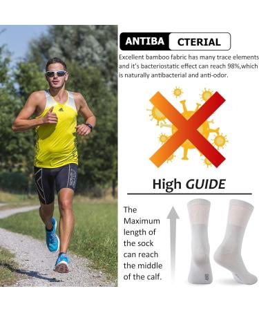 Sunew Bamboo Diabetic Socks - Unisex Non-Binding Moisture Wicking Crew Dress Socks - 3 Pairs Grey, X-Large - Buy Online on GoSupps.com