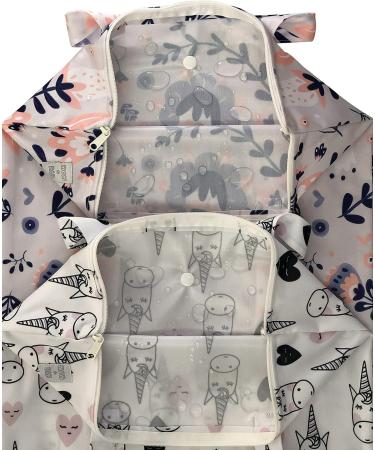 MOM & BAB Wet Bags 13.5"Wide X 18"High| Water & Odor Resistant Bag |Masks Odors| Washable & Reusable | For: Soiled Scrubs Cloth Diaper Daycare Wipes Towels Soiled Clothing Swimsuits (Unicorn/Floral) - Buy Online on GoSupps.com
